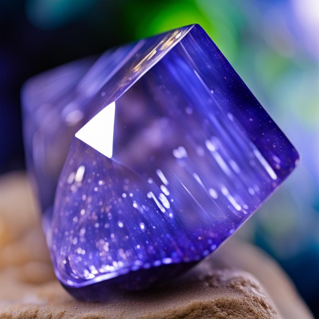 Tanzanite Crystal: Professional Photography with Bokeh