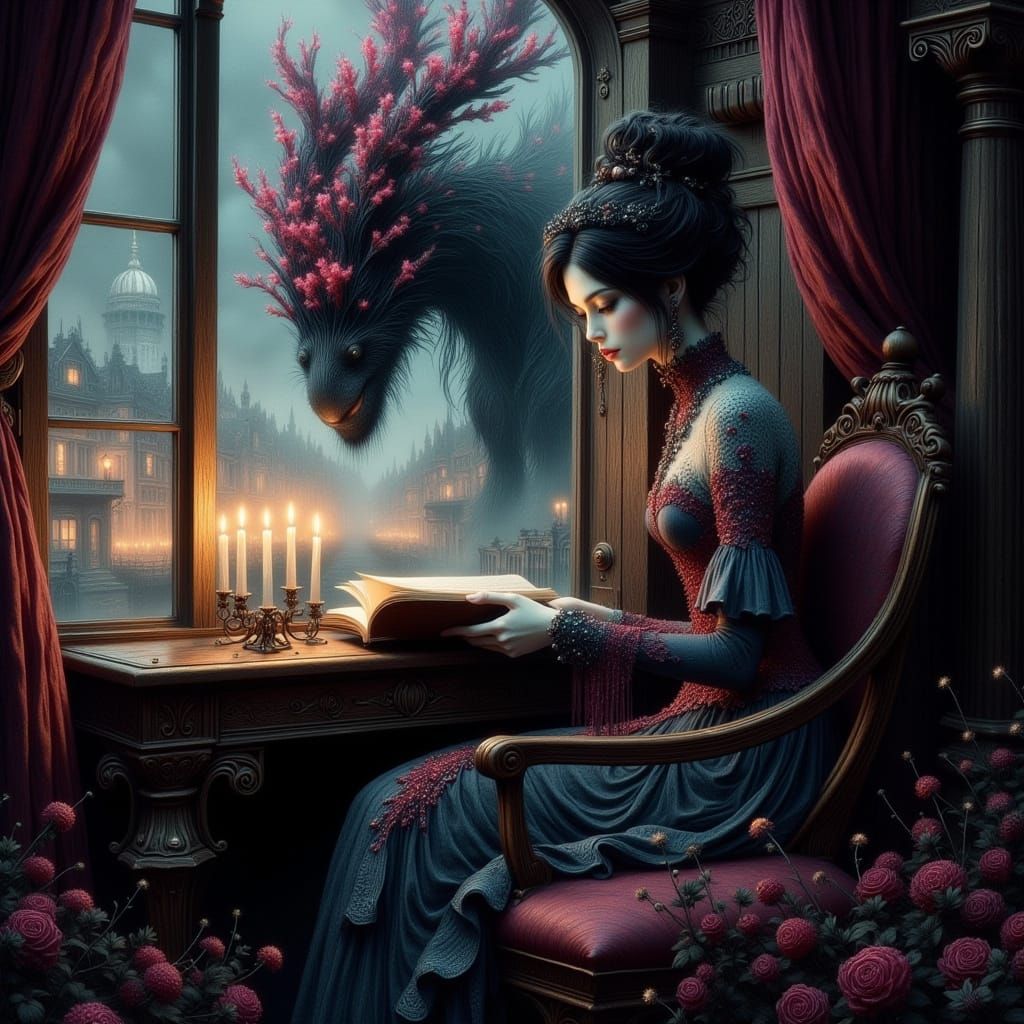 Ethereal Victorian Maiden in Whispers of Love and Protection