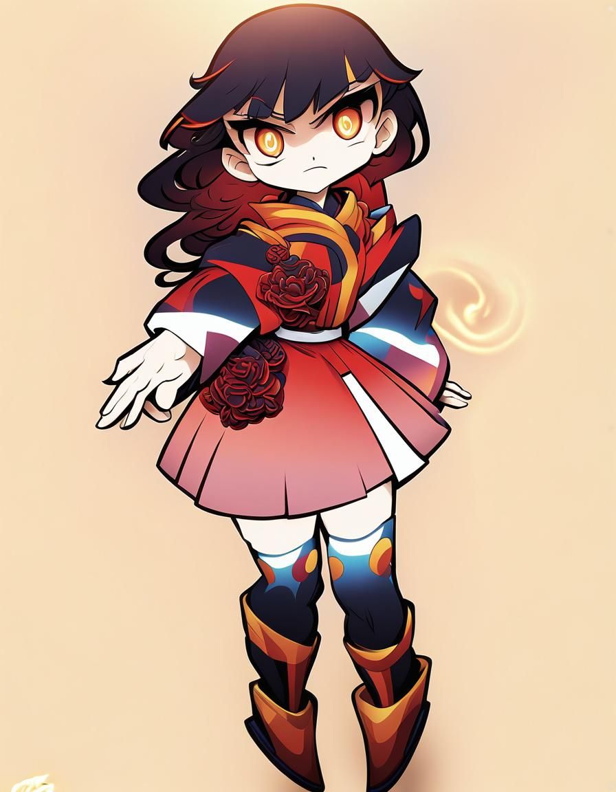 Anime Girl Character in Manga Style