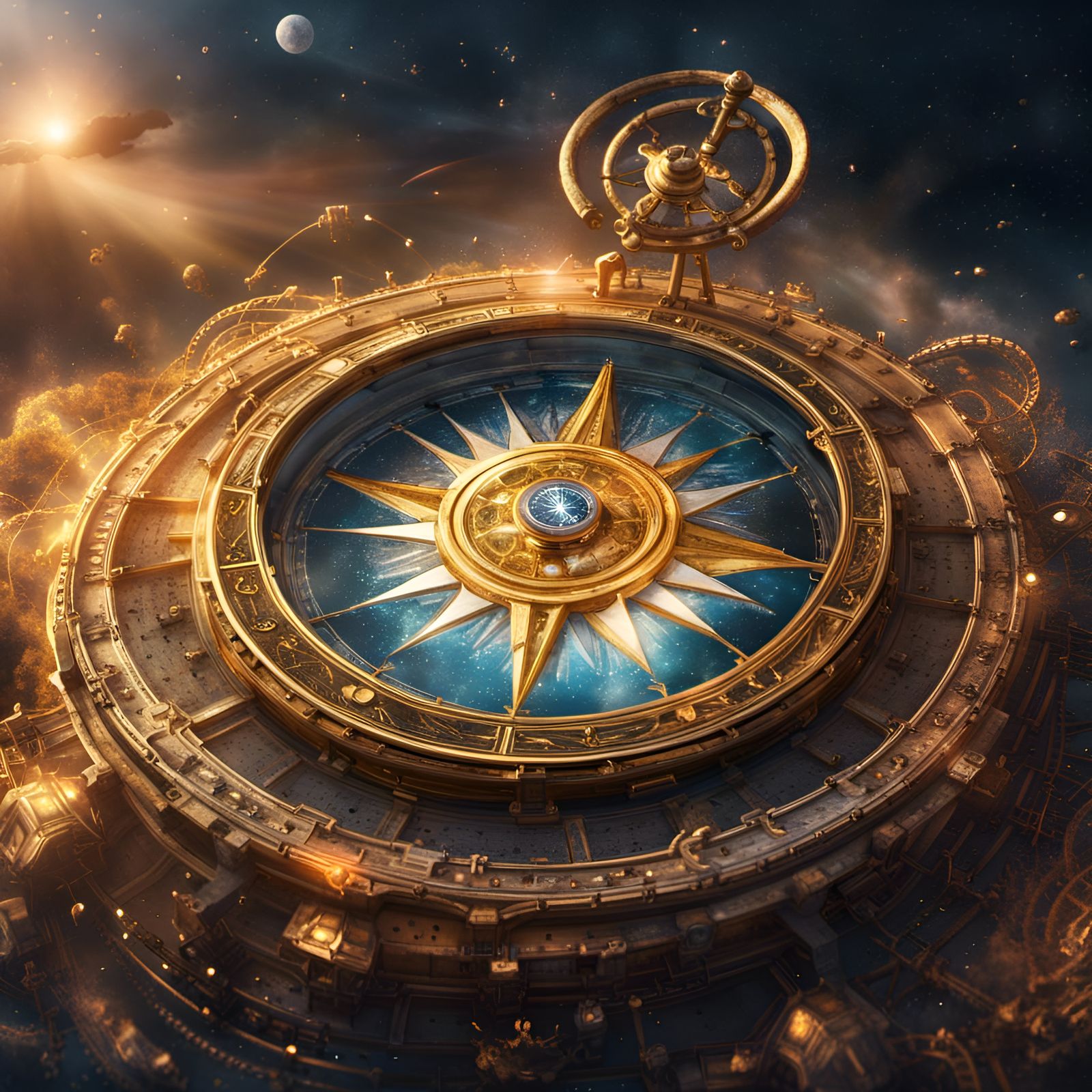 Golden Compass in a Galaxy: Fantasy Concept Art