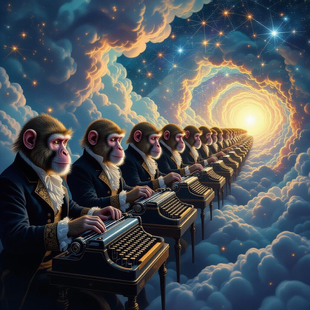 Victorian Monkeys Typing Shakespeare Into Event Horizon