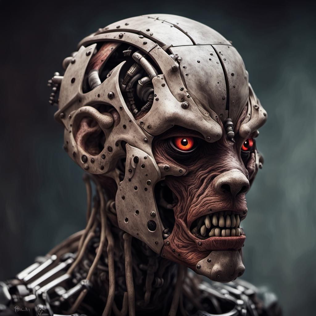 Sinister Dog-Headed Humanoid in Fantasy Art Style