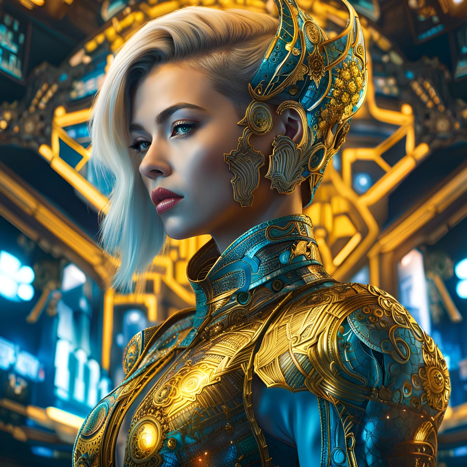 Cyberpunk Super Saiyan Double Exposure