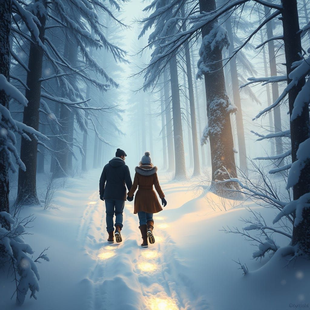 Enchanted Winter Wonderland Scene