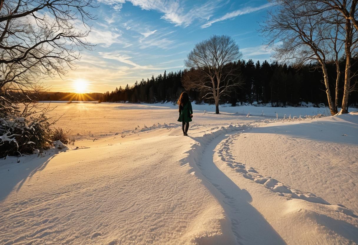 Hyperrealistic Portrait of a Young Woman with Emerald Eyes