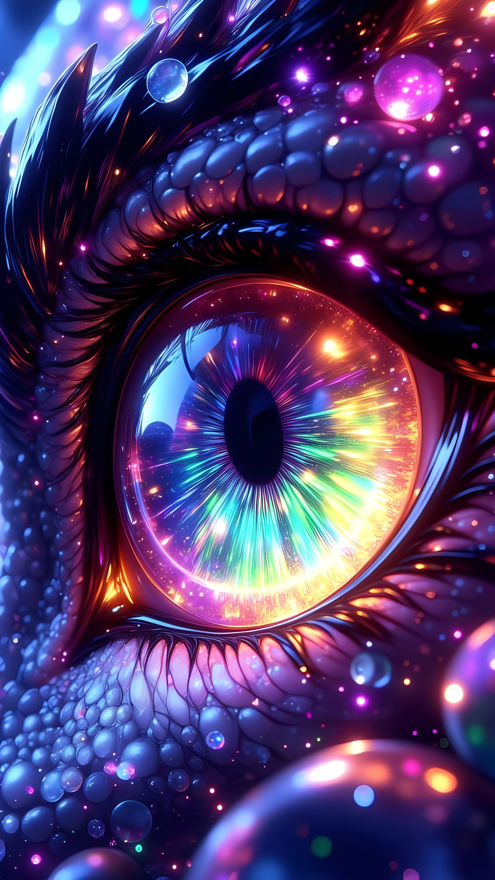Mystical Dragon Crystal Eye in Ethereal Fantasy Style