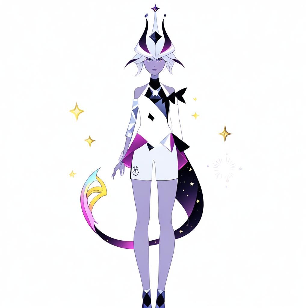 Magical Girl Character in Light Anime Style