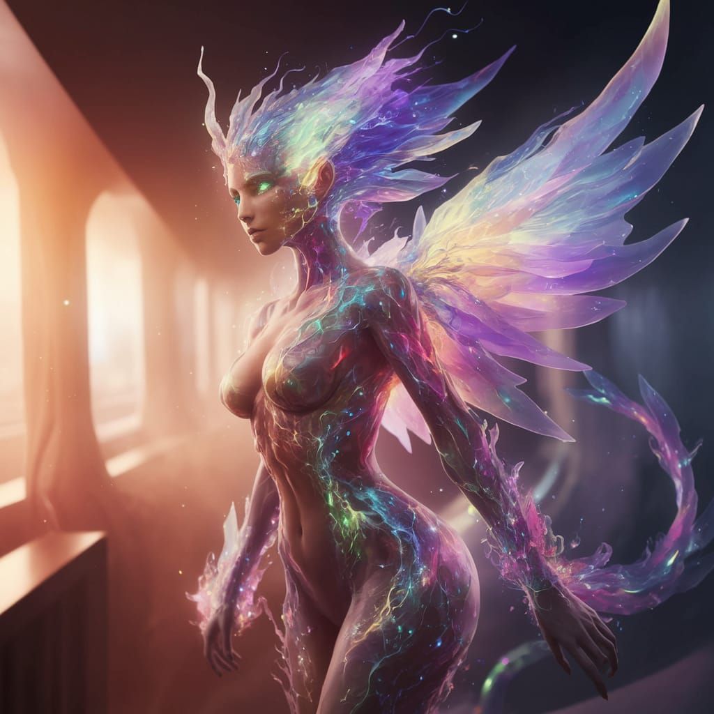 Surreal Dream Creature Glows with Ethereal Light