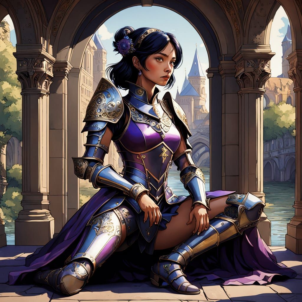 Medieval Maiden of Wonder in Whimsical Fantasy