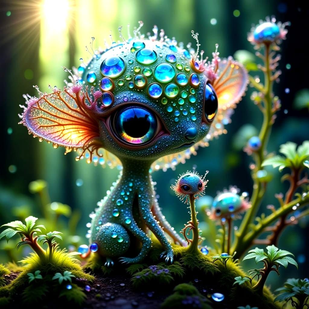 Cute Mushroom Lichen Hybrid Creatures Macro Photography