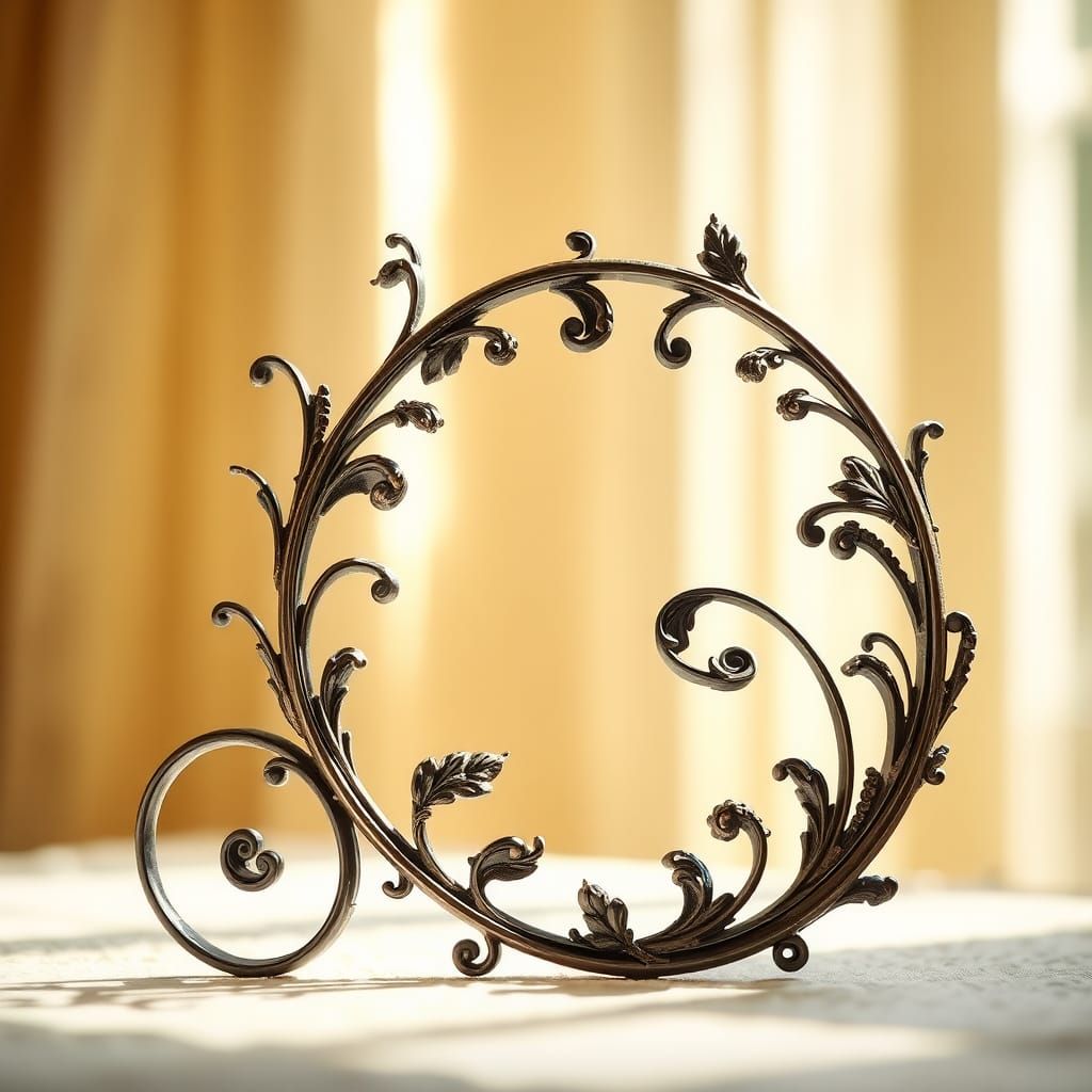Rococo C-Curve Scroll with Floral Carvings