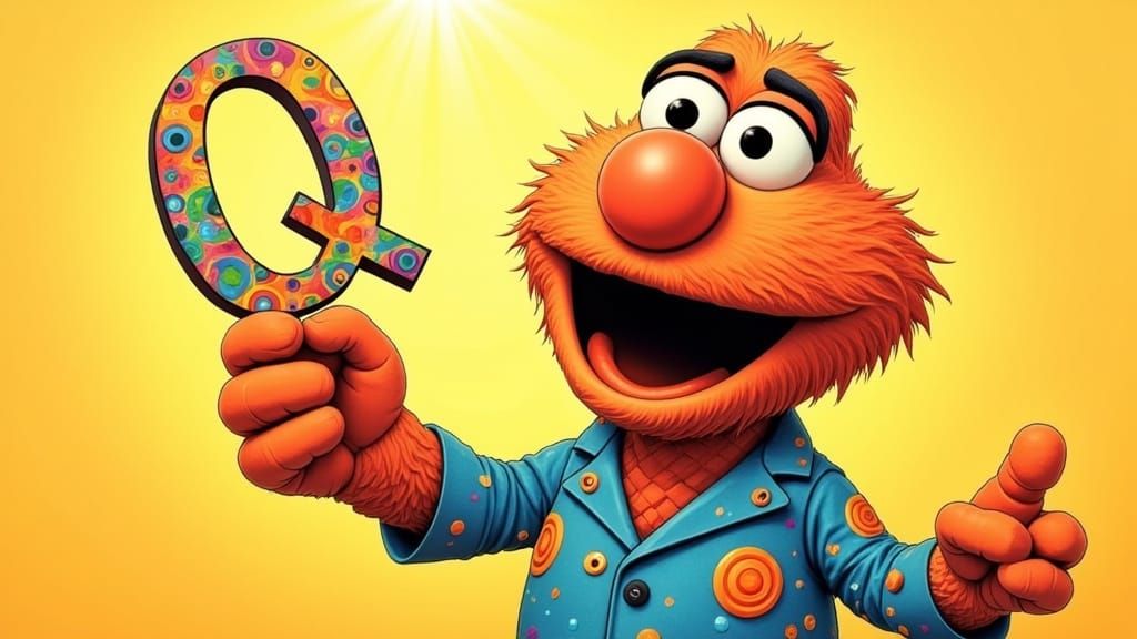 Bert's Letter Q: A Childlike Illustration