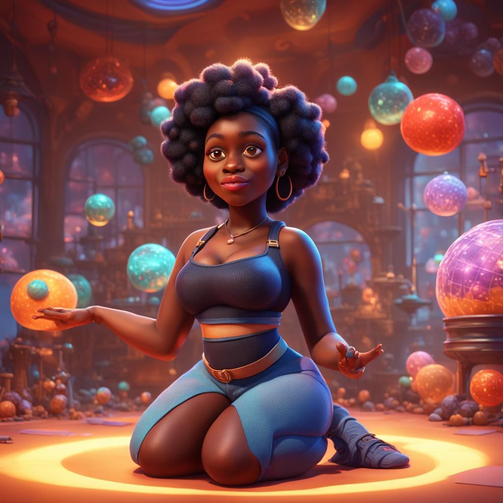 Detailed 3D Render of a Young Girl: Pixar Style