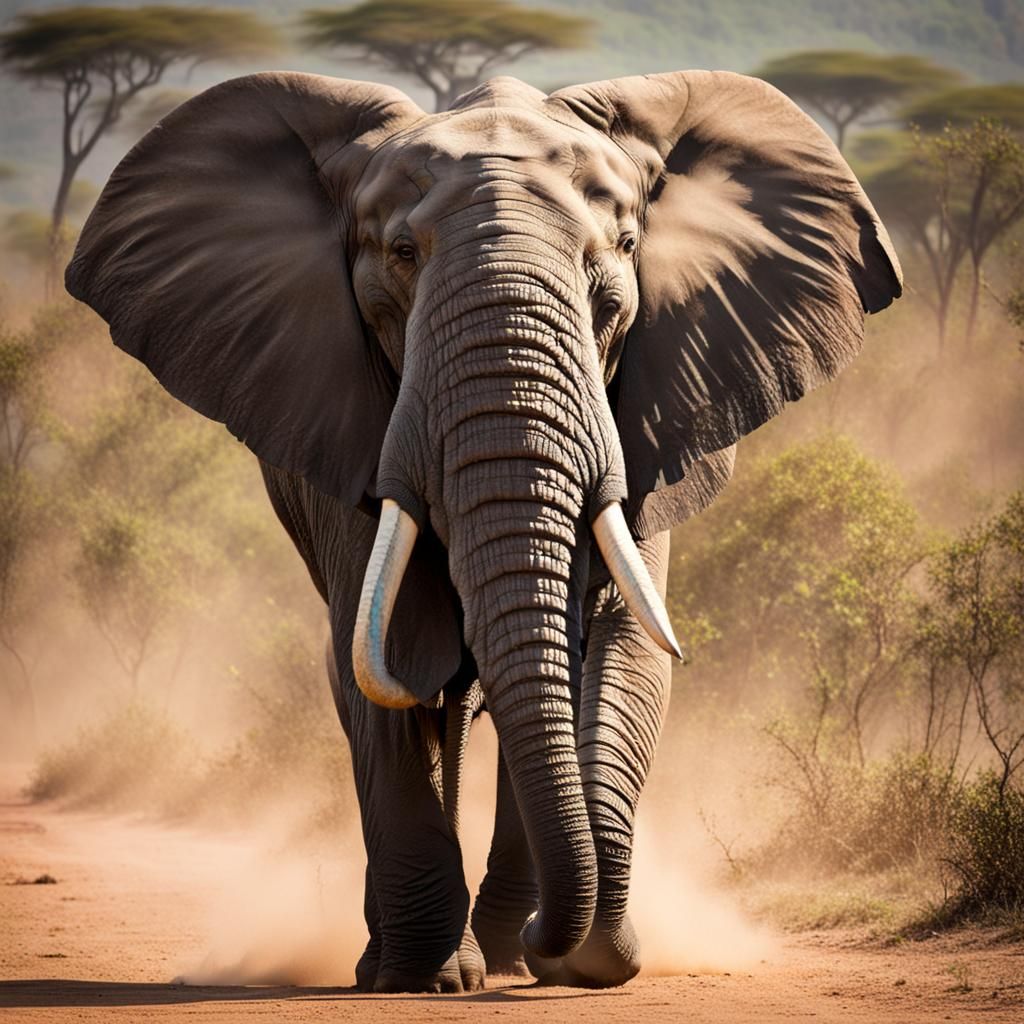 African Elephant Generated by AI