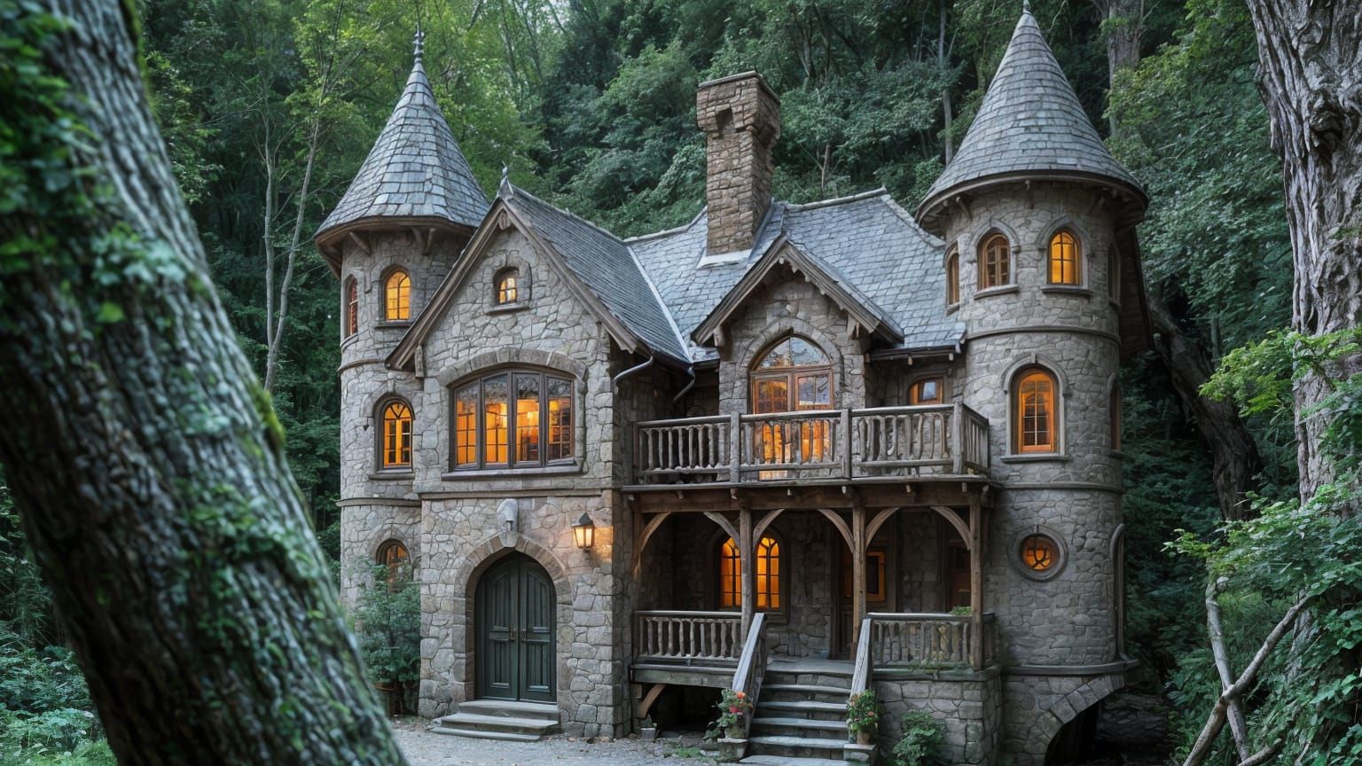 Enchanting Elven Cottage in Wooded Gorge