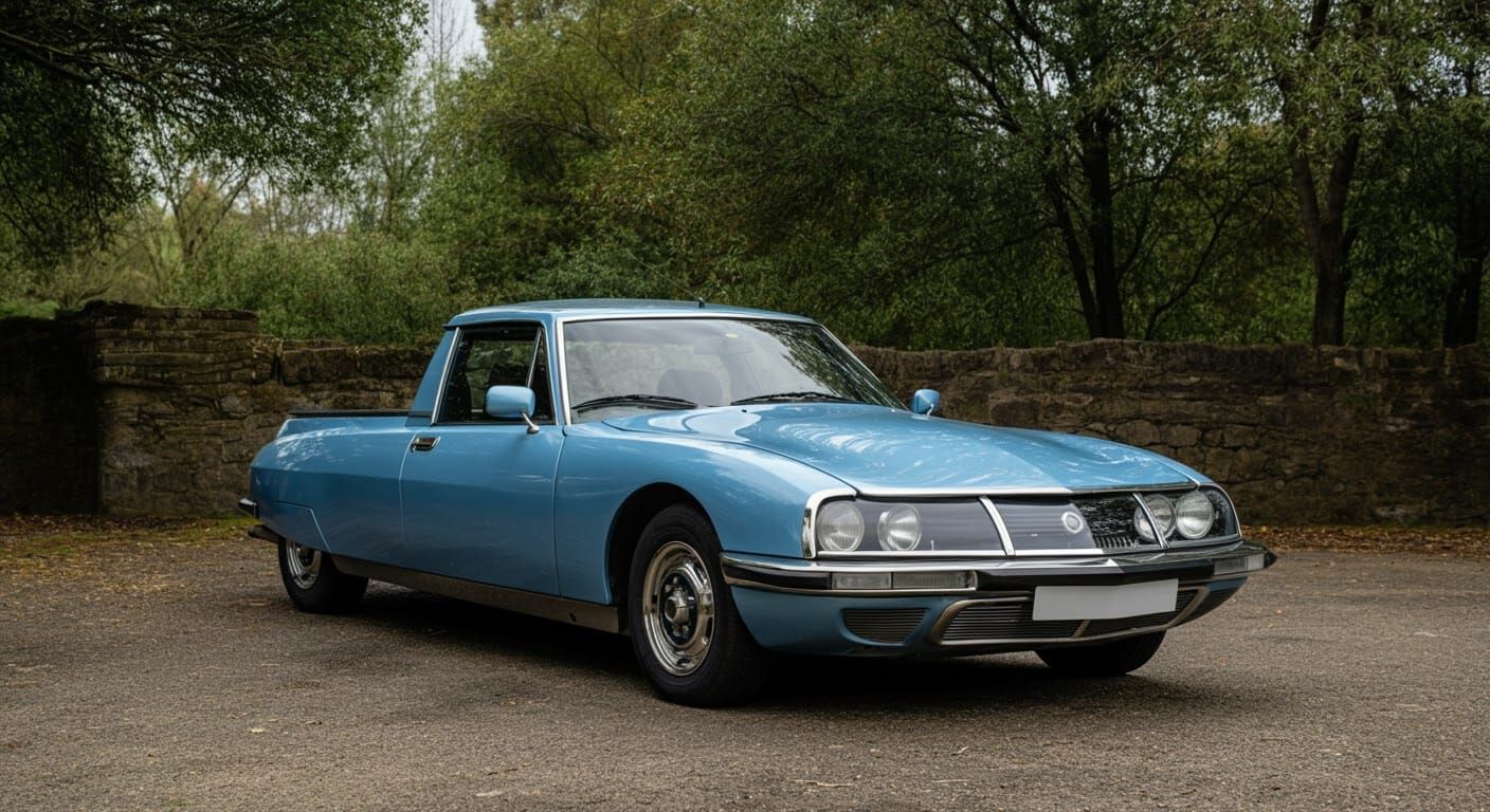 Citroen SM Pickup Truck Conversion, Stylized