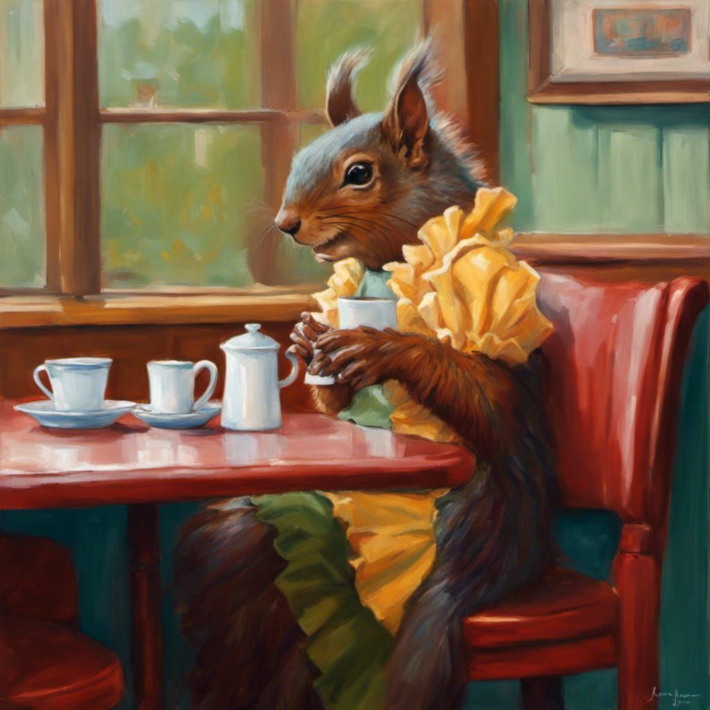Cottagecore Squirrel Girl at Luke's Diner
