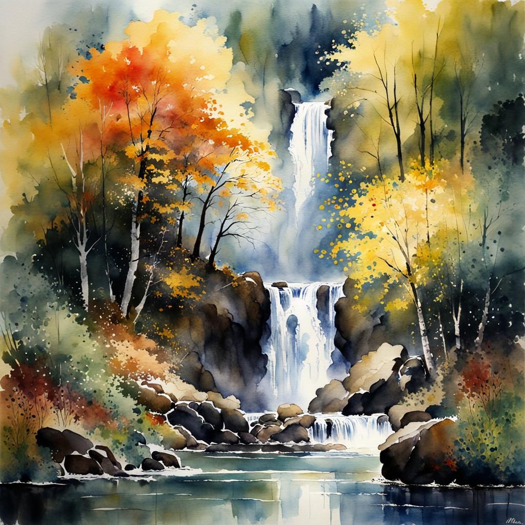 Waterfall in Autumn
