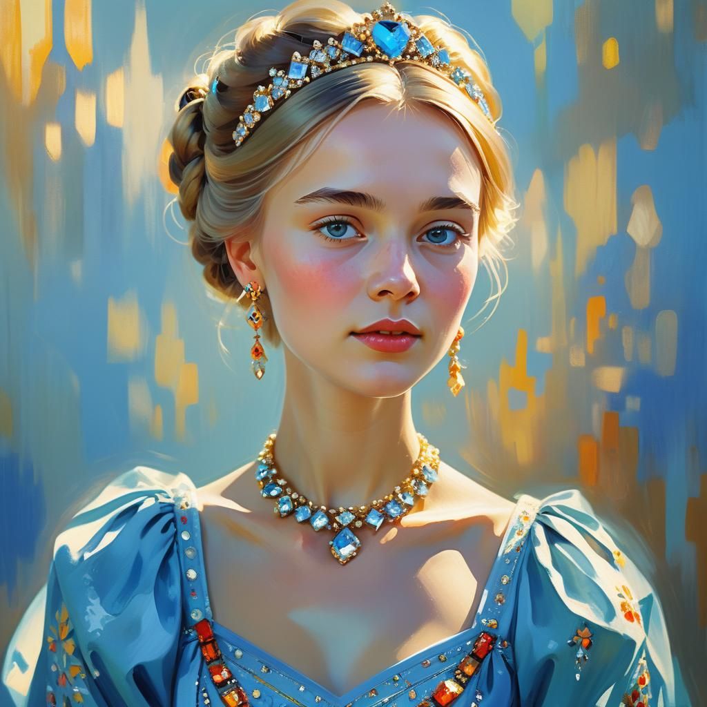 Fauvist Portrait: Russian Princess in Vivid Colors