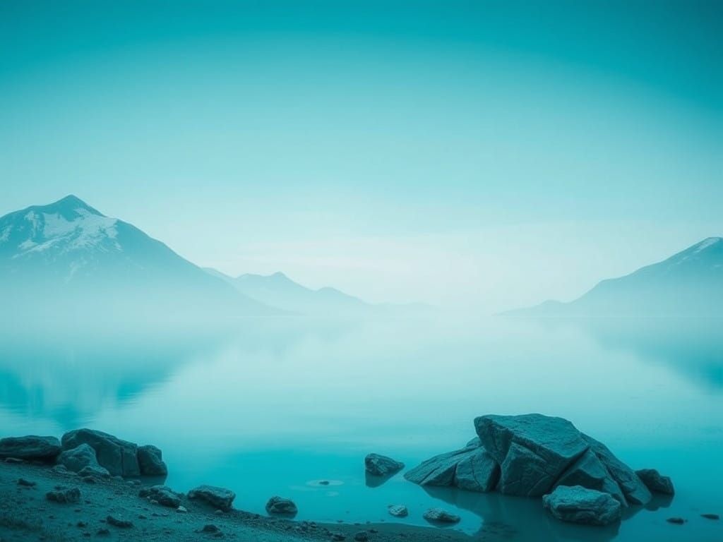 Vibrant Tundra Landscape in Post-Impressionist Style