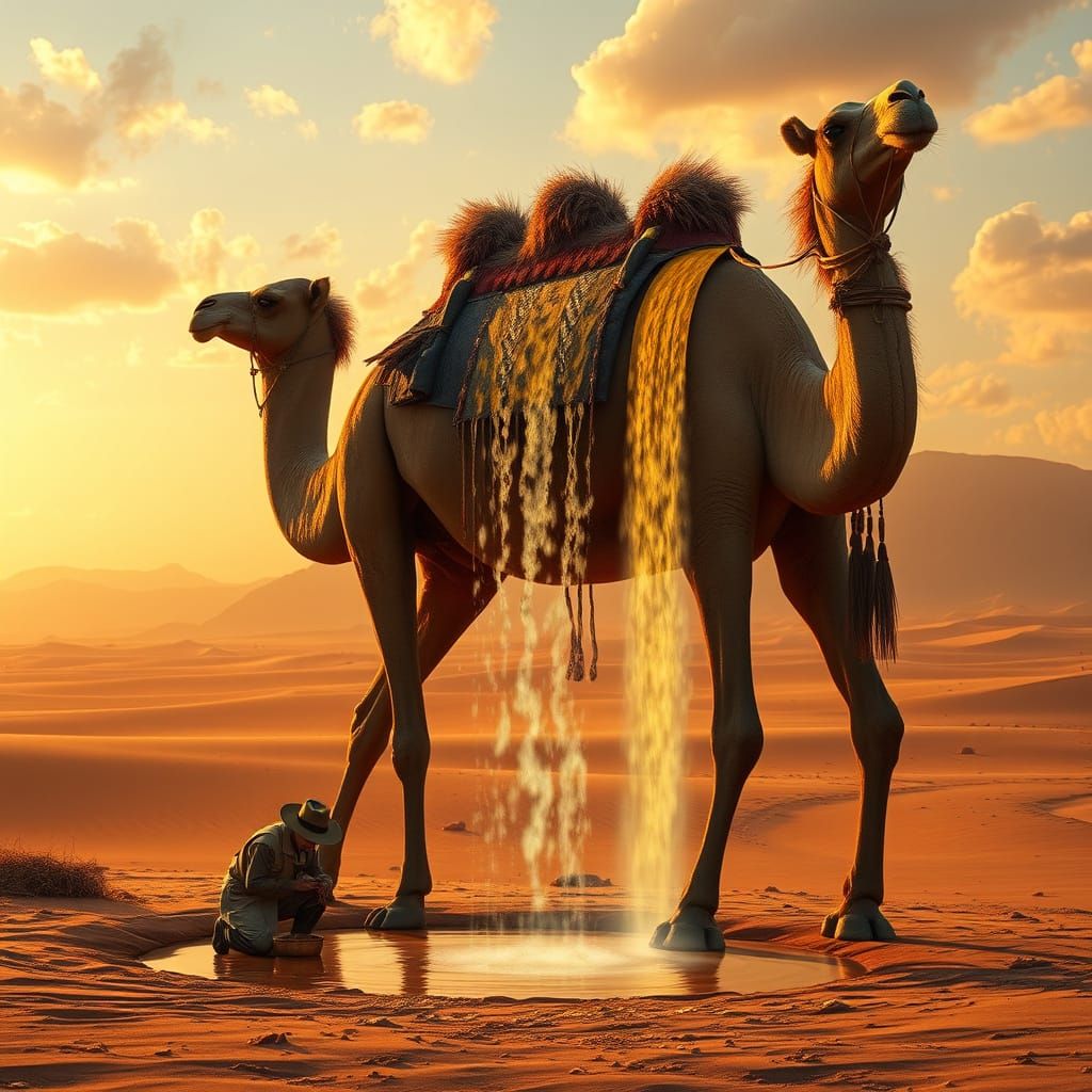 Blooper, 2 heads and necks on camel with 1 extra hump