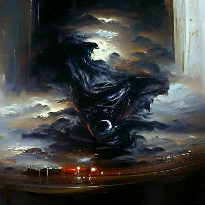 Darkness: An Oil Painting in Gurney Style