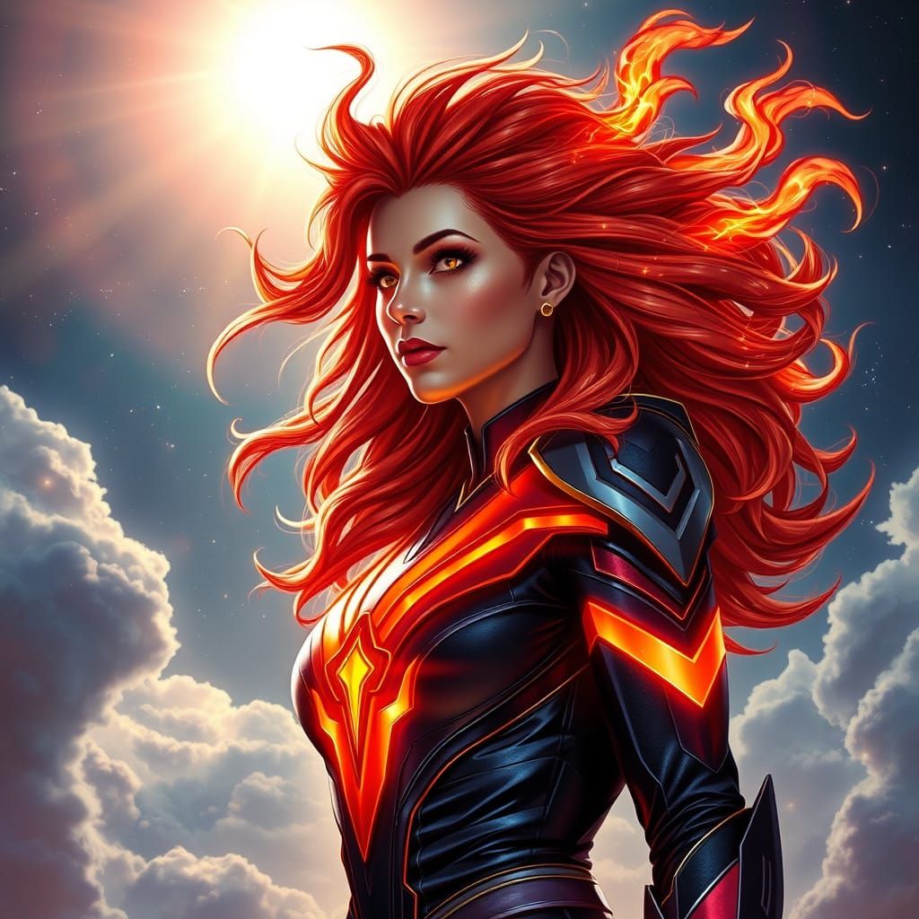 Starfire's Fiery Transformation in Cosmic Skies