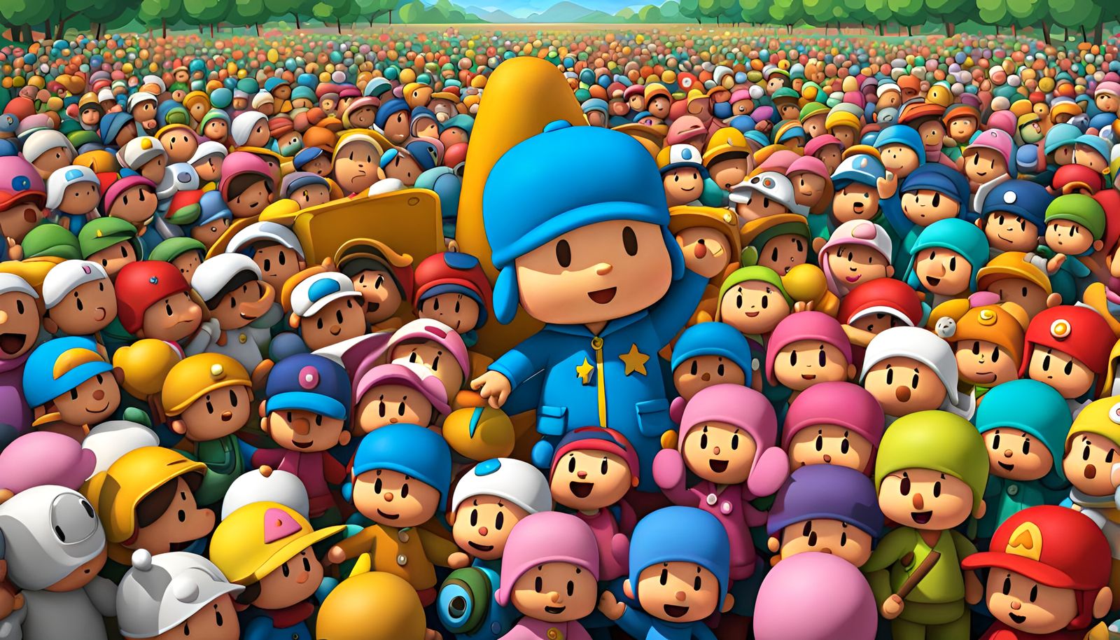 Detailed Painting of Pocoyo