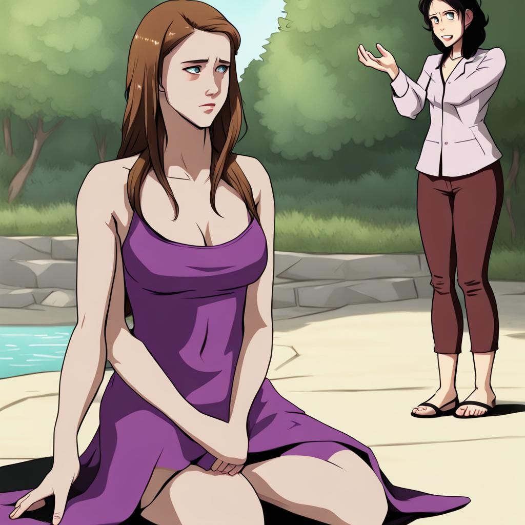 Hypnotized Barefoot Character Art, DeviantArt Style