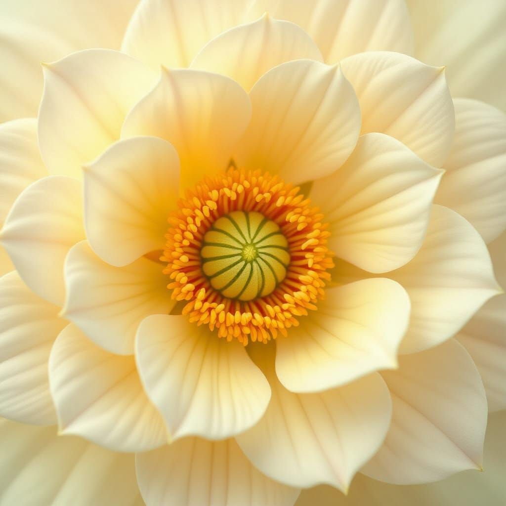 Abstract Wind Anemone Flowers in Pastel Watercolor