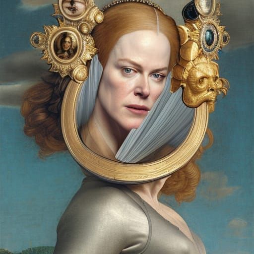 Renaissance Portrait of a Mandrill Queen