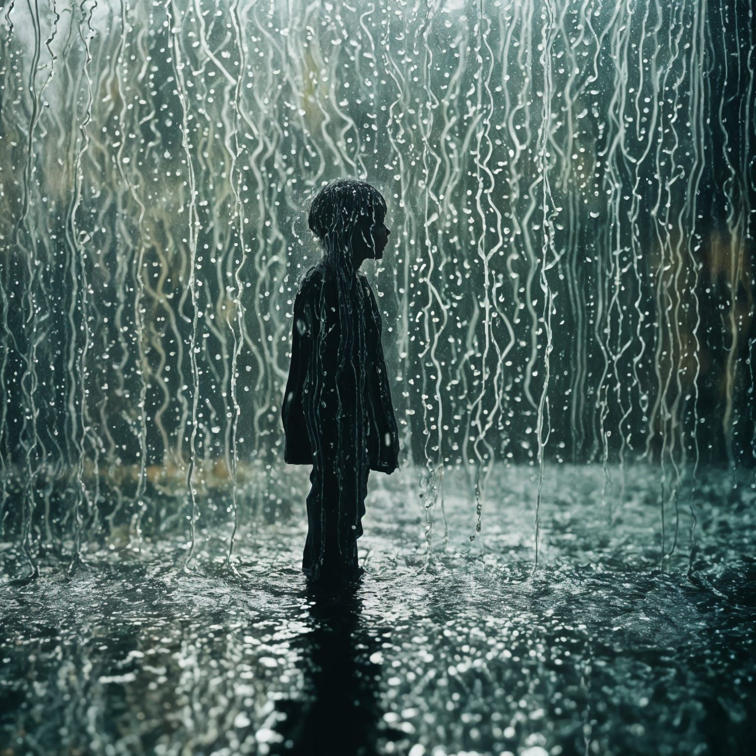 Rain-Streaked Glass: Dreamy, Abstract Double Exposure