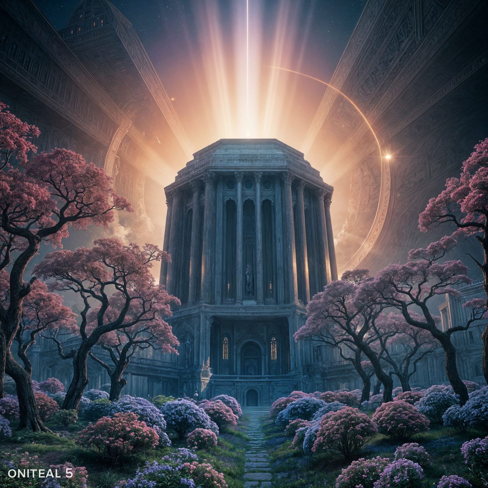 Surreal Octagonal Monolith Shines with Ethereal Light