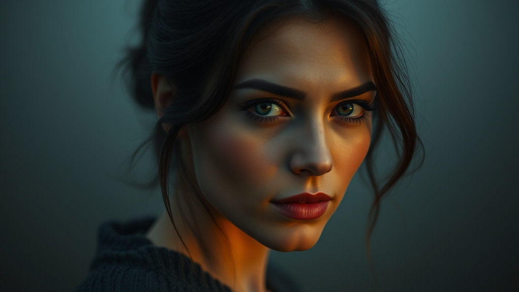 Atmospheric Portrait of Woman in Hyperrealistic Detail