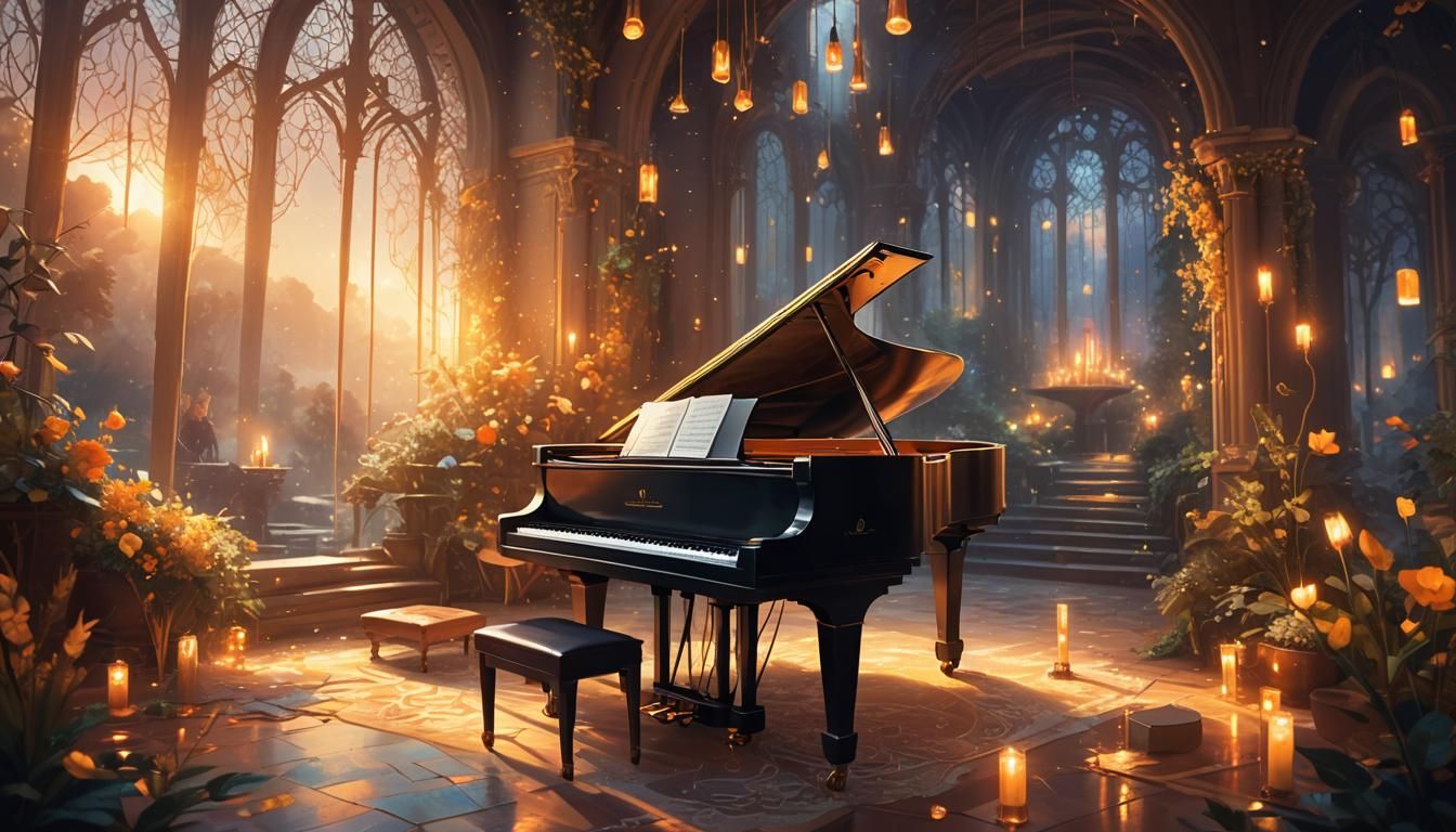 Ethereal Ambient Music Scene in Digital Art