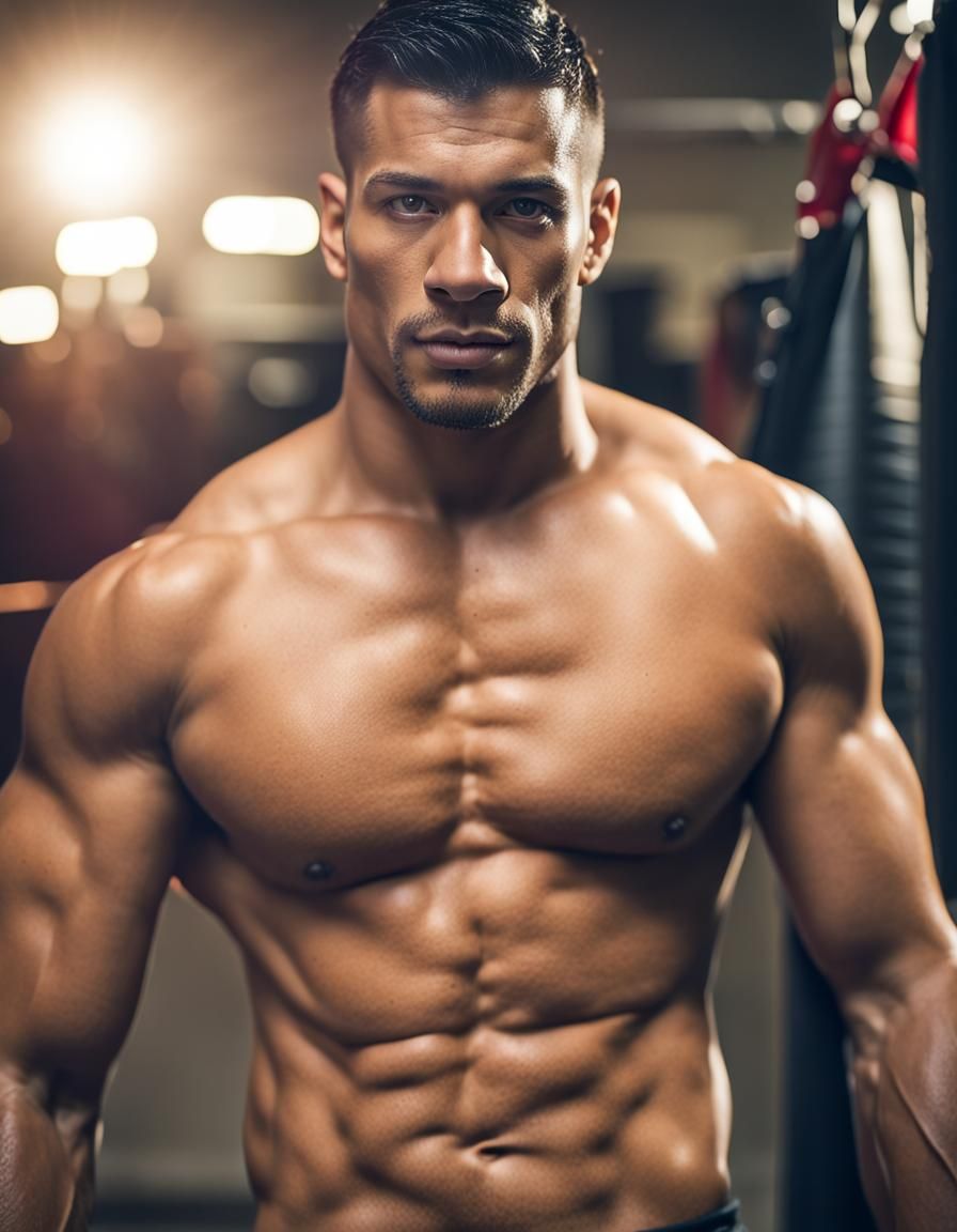 Handsome Boxer in Professional Photo