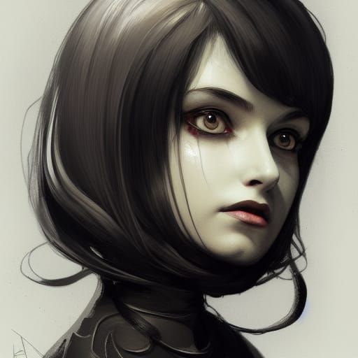 Alice Angel Portrait in Artgerm and Rutkowski Style