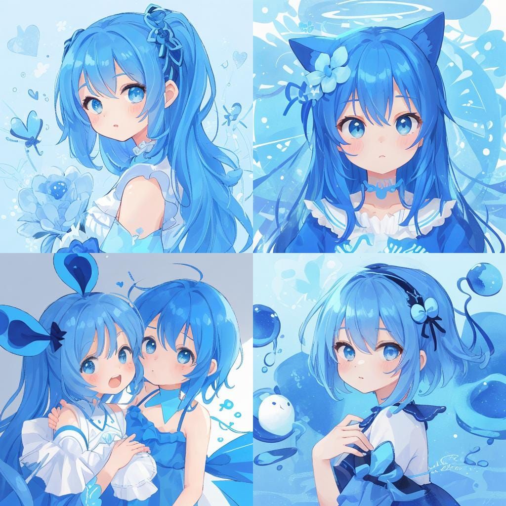 Simple Blue Monochromatic Palette