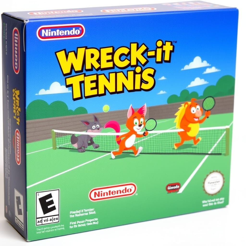 Wreck-It Tennis: 8-bit Nintendo Game Cover