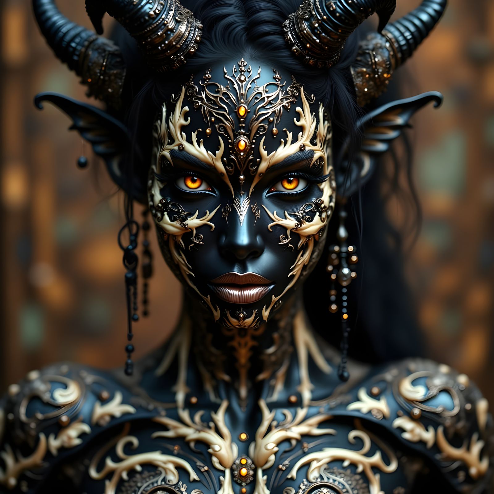 Ebony Demon Beauty with Palladium Accents