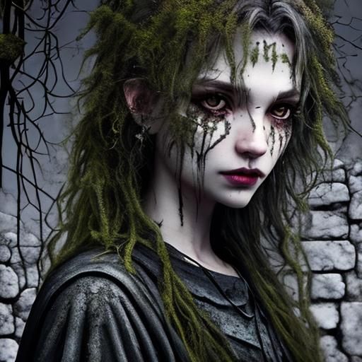 Cryptic Stone Wall in Forgotten Alley: Abstract Expressionis...