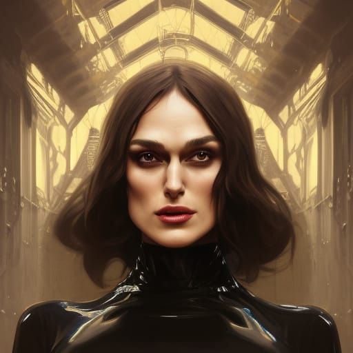 Sith Empress Portrait in Latex, Detailed Concept Art
