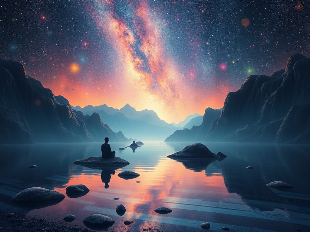 Meditative Landscape with Calming Colors