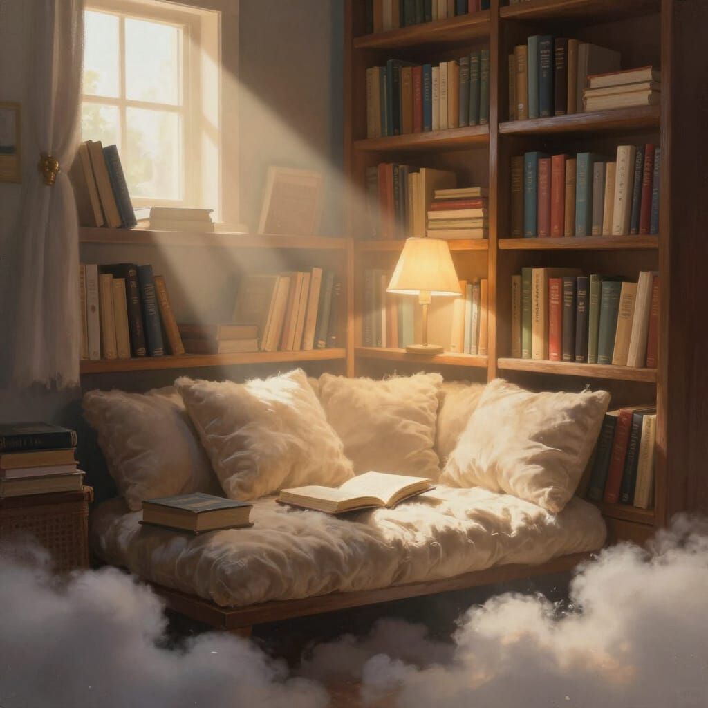 Cozy Reading Nook in Heavenly Sunshine
