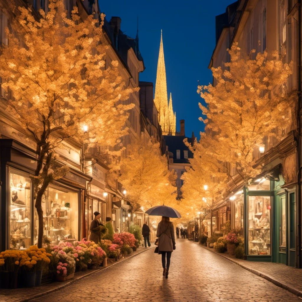 Golden Light Illuminates Serene Cityscape