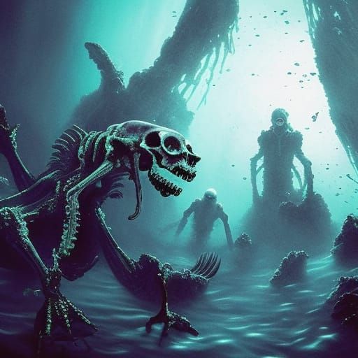 Deep Ocean Horror: Skulls, Zombies, and Hellfire