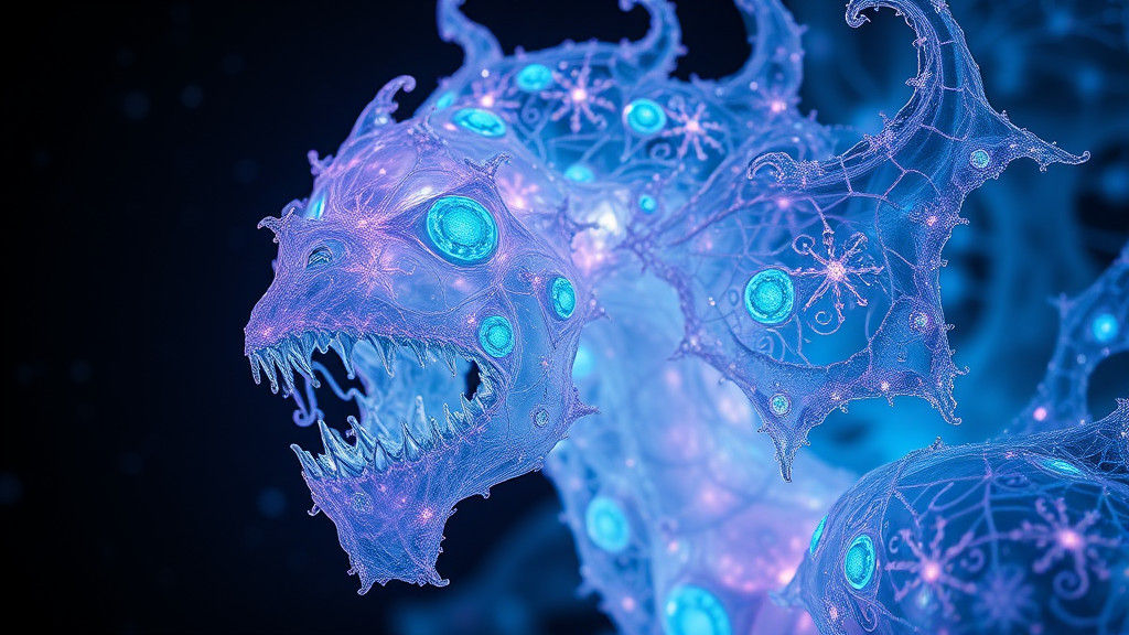 Ethereal Vampire Radiates Bioluminescent Magic Under Stars