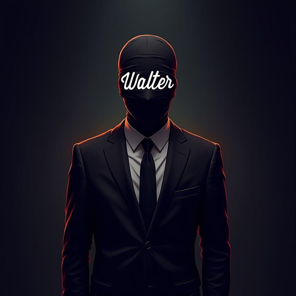 Man in Balaclava with Walter Eyes, in Cyberpunk Style