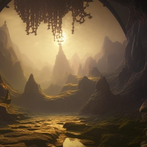 Fantastical Magical Orb in Detailed Matte Painting