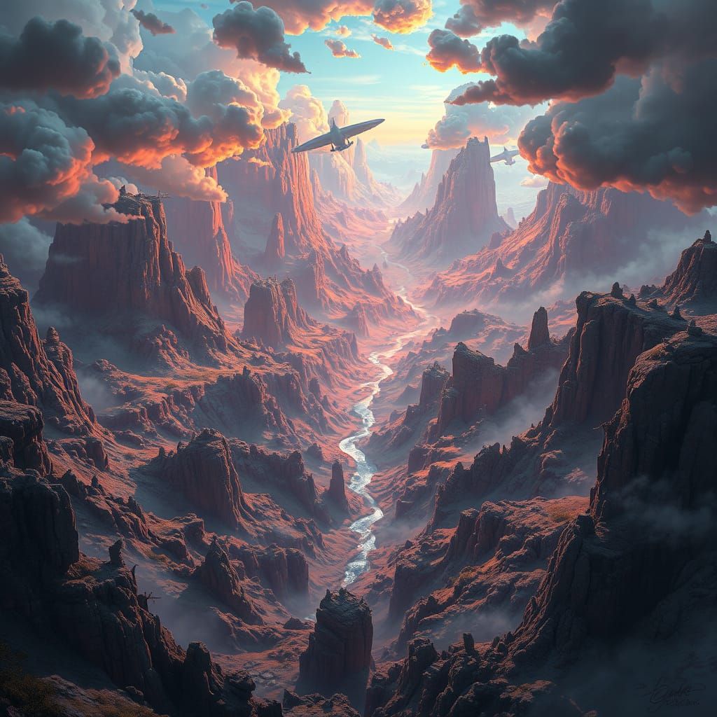 Hyperrealistic Dreamscapes in Cinematic Lighting